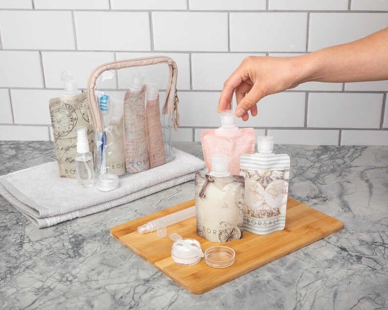 Travel Size Bottles for Toiletries With TSA Approved Clear Bag Etsy