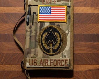 Tactical Army Green Book Cover | Military Notebook Sleeve | US Air Force Accessory