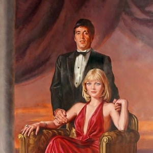 Scarface REAL CANVAS Art Print! 11&quot;x17&quot; Gloss Finished! Pacino!