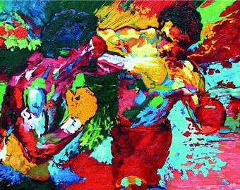 Leroy Neiman Rocky vs Apollo Canvas Giclee Art Print 11"x17" GLOSS FINISHED!