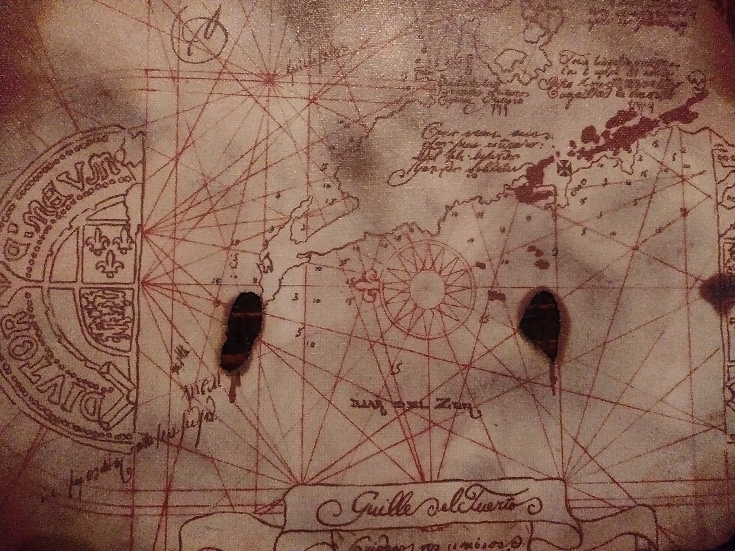 The Goonies REAL CANVAS Map! Gloss Finished Giclee Art Print