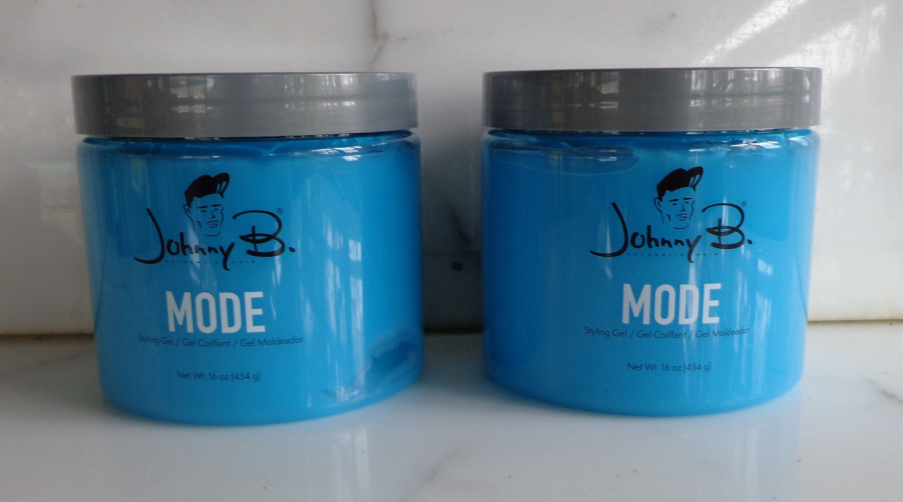 2 BOTTLES Johnny B Mode Styling Hair Gel 16 Oz 