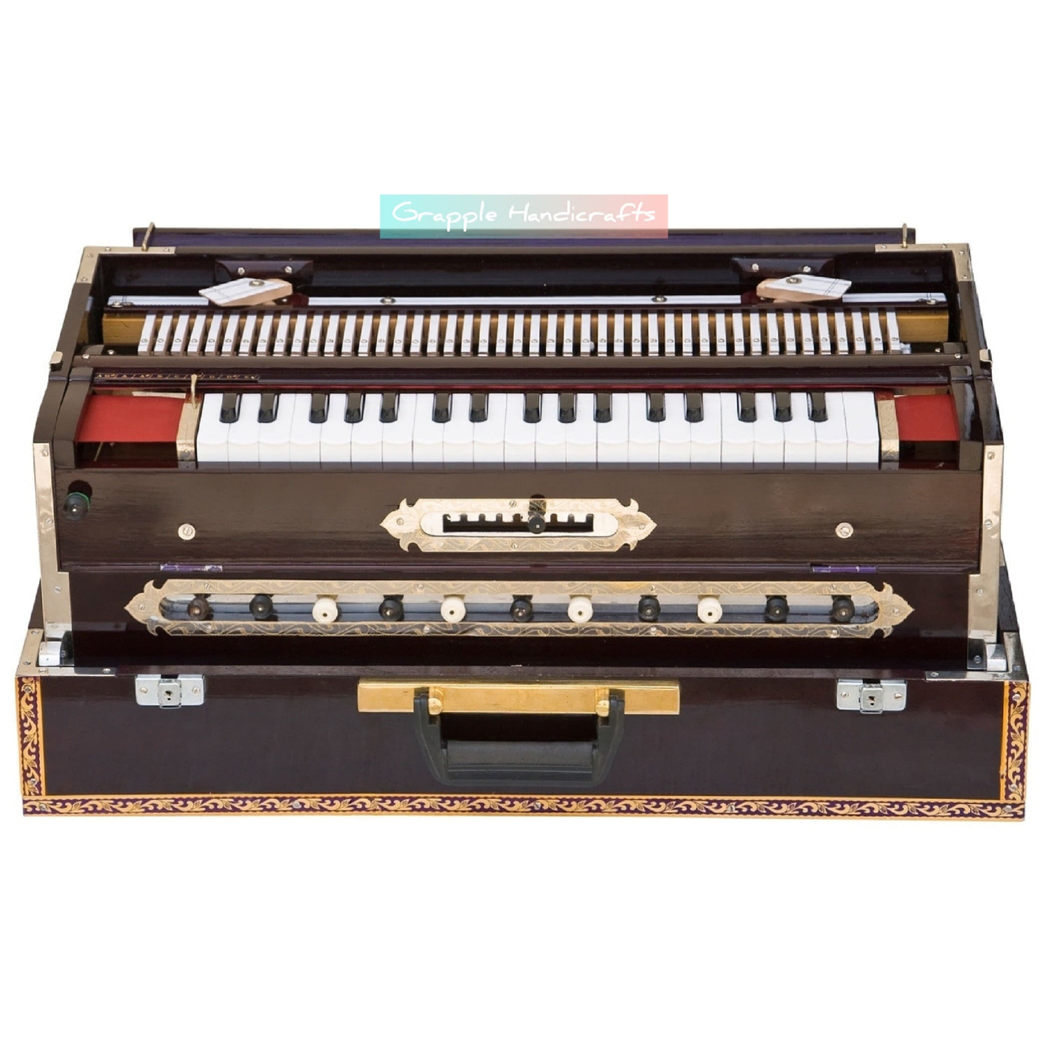 Paul Co. Harmonium 3 Reeds 9 Scale Changer 37 Keys Dark