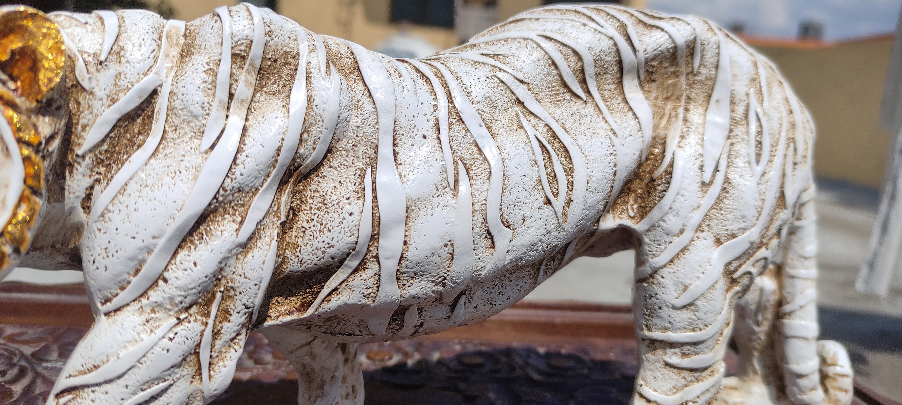 King of Beasts - Feng Shui Tiger Table Accent, Polyresin King of Beasts - Feng Shui Tiger Table Accent, Polyresin