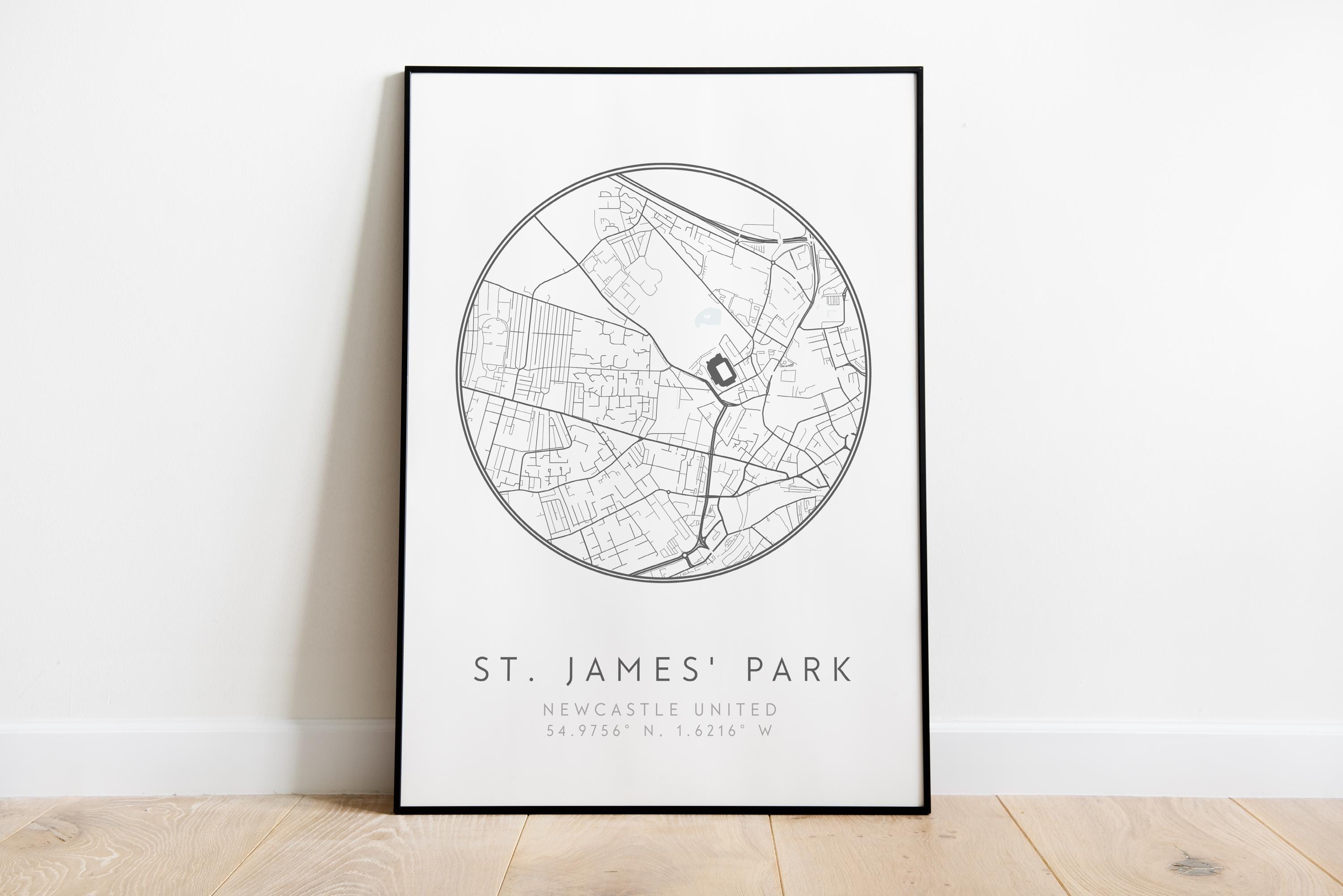 St James' Park Map Poster - Etsy