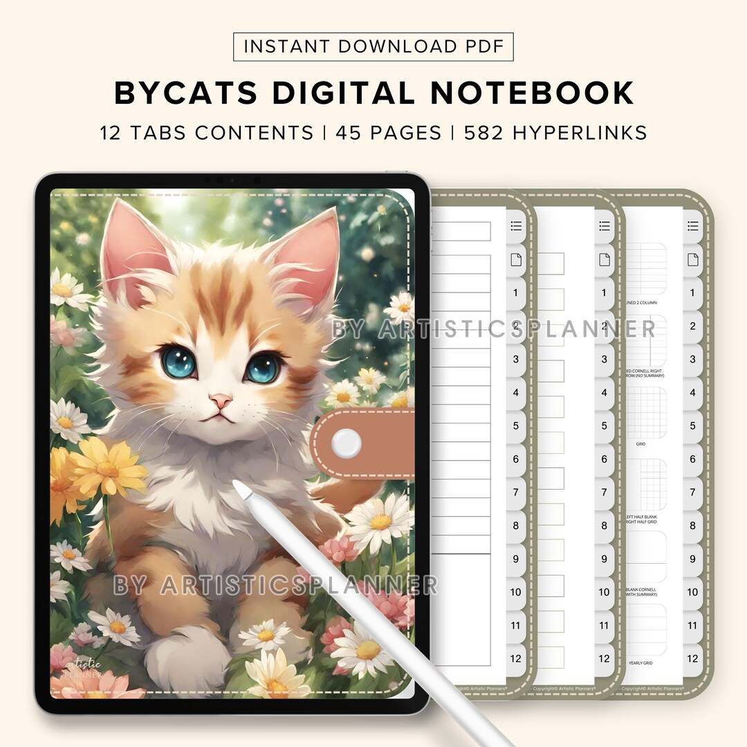 Notebook Digital Planner Hyperlinks Planner Goodnotes Notes Book ...