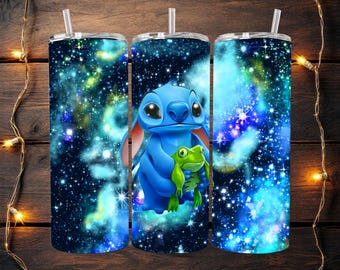 Vaso de Lilo y Stitch Stitch con rana