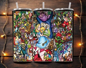 Alice In Wonderland 20 oz. Sublimated Tumbler