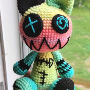 Zombie Cat Medium Creepy Cute Amigurumi Crochet Plushie