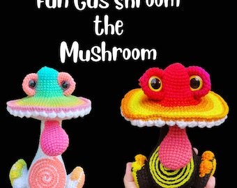 Gus the Fun Guy- large mushroom plush-funny crochet mushroom amigurumi