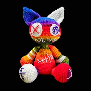 Zombie Cat creepy cute amigurumi crochet gothic stuffed cats birthday gift