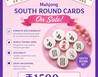 Mahjong Südrunde Karten, Mahjonggita Karten & Regeln