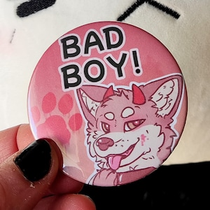 Bad / Good Boy / Girl Button | Buttons | Fluff | UWU | Wolf / Dog / Puppy Button