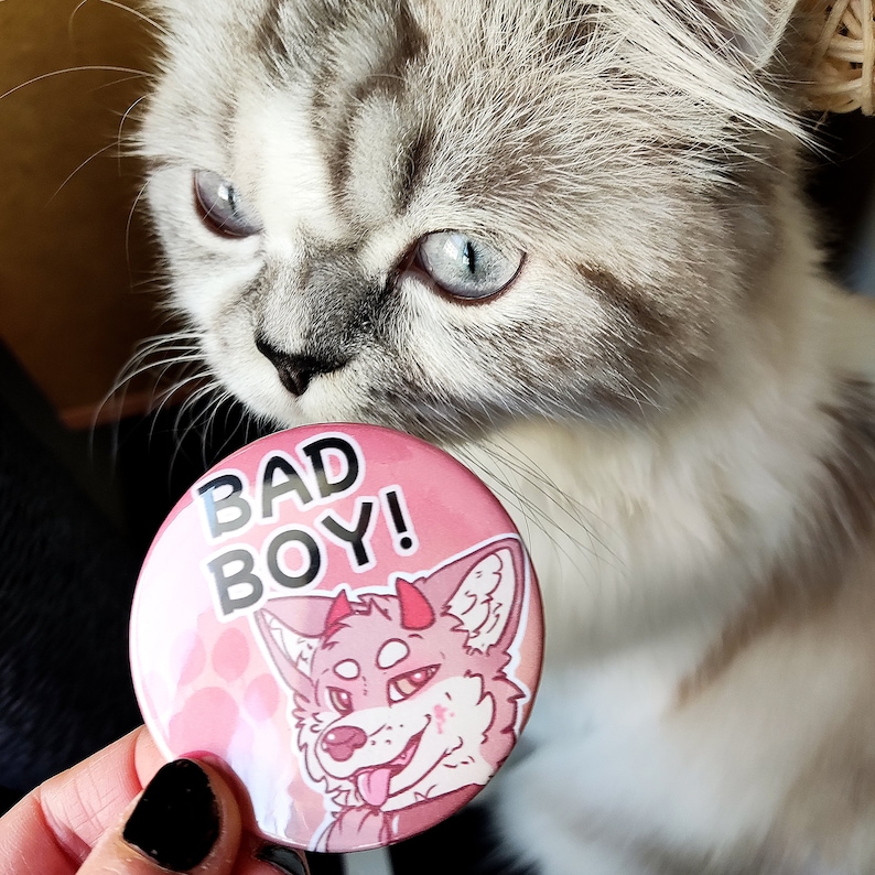 Bad / Good Boy / Girl Button | Buttons | Fluff | UWU | Wolf / Dog ...