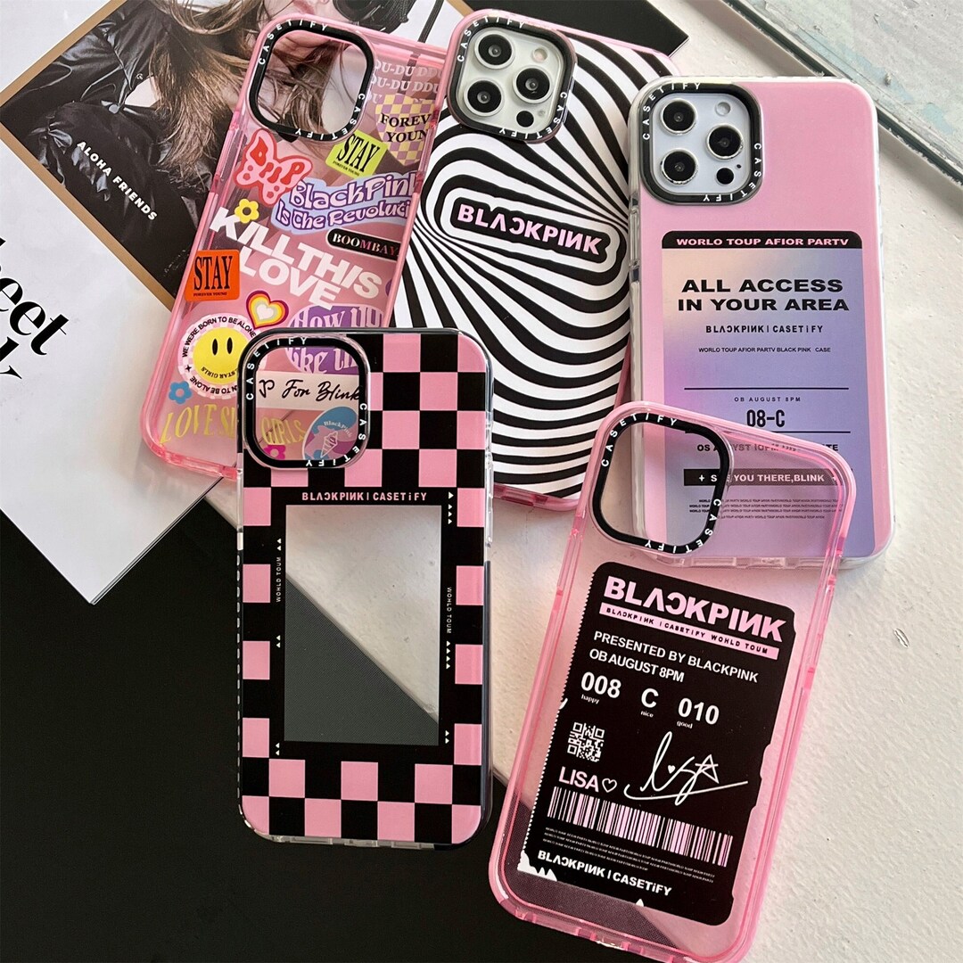 Funda para teléfono Blackpink, funda para teléfono fanmade kpop para iPhone 14 pro max, funda para teléfono móvil kpop, funda para iPhone