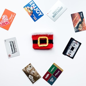 Santa Belly Crochet Gift Card Holder
