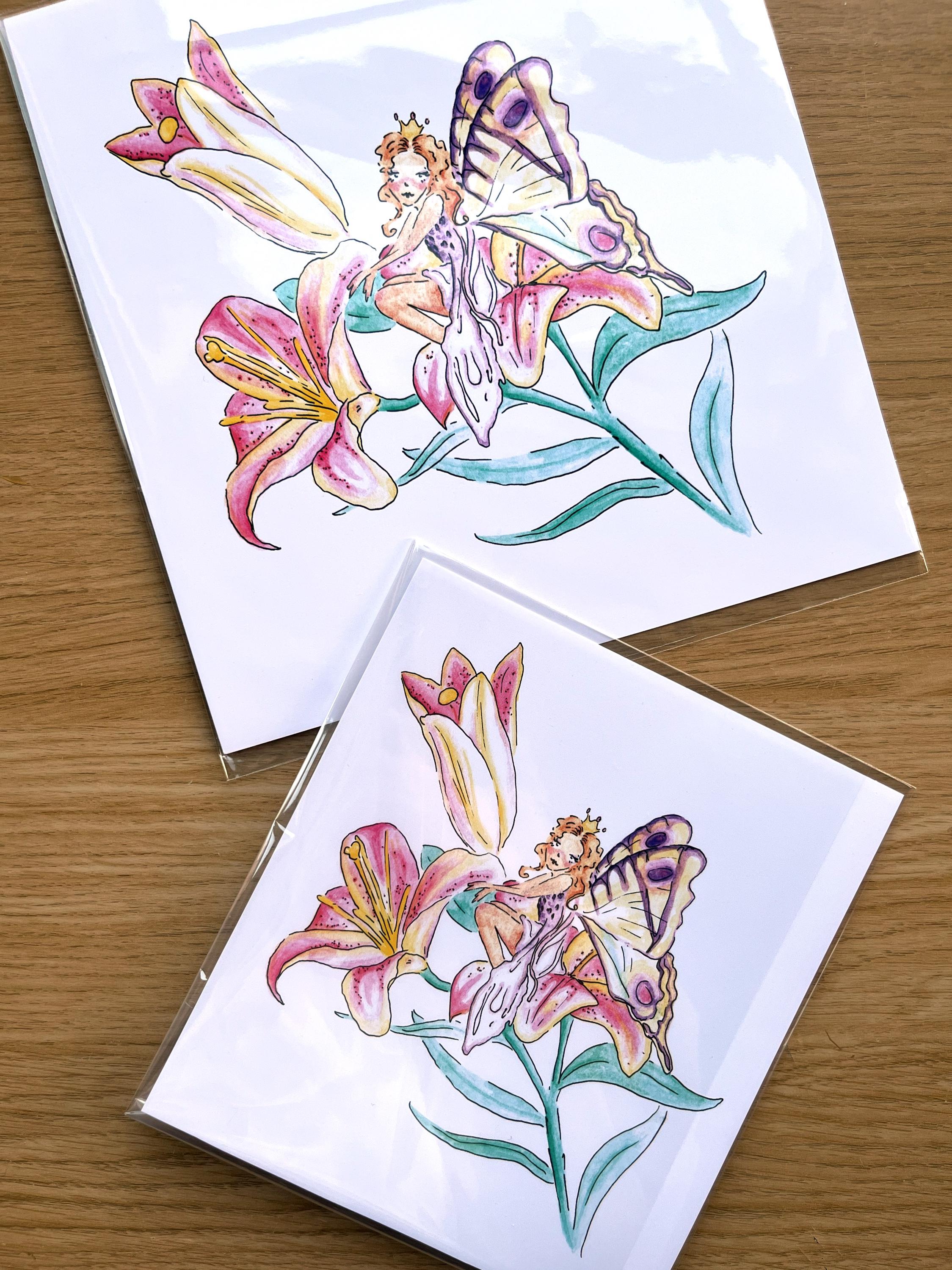 Watercolour Fairy Art Print – Fairytale Wall Art for Bedroom, Nursery ...