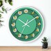 Daisy Flower Clock Green, Plant Wall Clocks, Home Decor Gifts ...