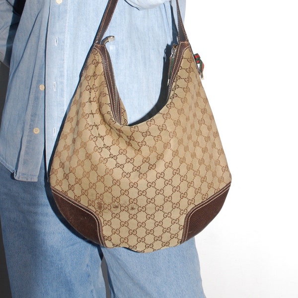 Iconica borsa vintage Gucci Princy in tela GG e pelle