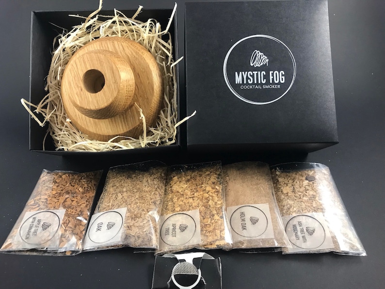 Cocktail Smoker Top Oak Chimney for Smoked Cocktails Etsy