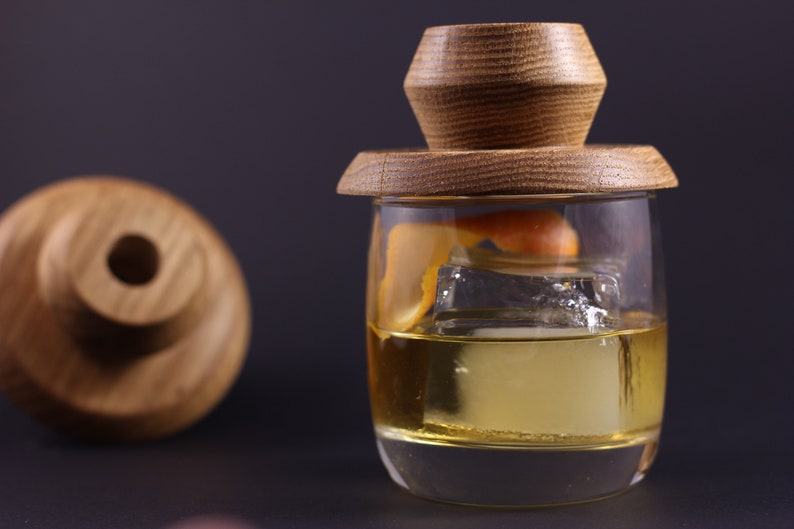 Cocktail Smoker Top Oak Chimney for Smoked Cocktails Cocktail Smoker With Chips Etsy Canada