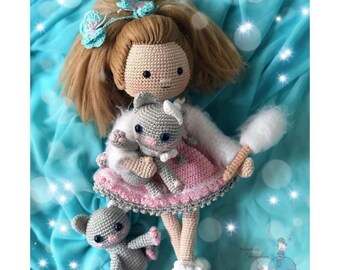 Amigurumi doll pattern seker and miu English pattern