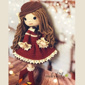 Amigurumi  English PDF pattern , Liya doll , Crochet doll ,crochet amigurumi doll pattern