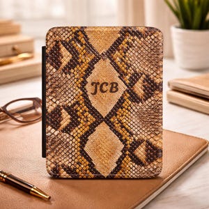 Personalized Snake Skin Pattern Kindle Case | Monogram E-Reader Cover
