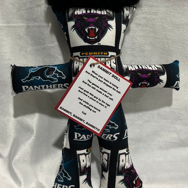 NRL Rugby League Footy Dammit Dolls funny, gag novelty gift. Panthers, Sharks, Eels, Roosters, Broncos. All 17 teams. Great stocking filler.