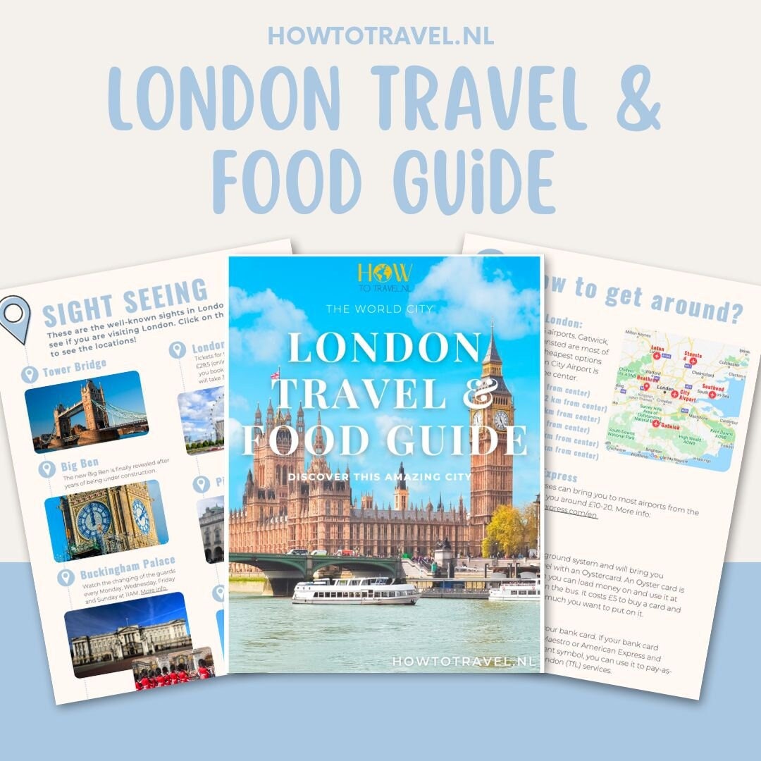 London Travel Guide Book Poster Template and Ideas for Design