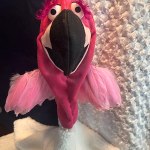 Professional Handmade Flamingo hand puppet