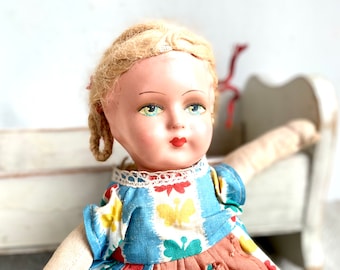 Old doll brocante shabby chic decoration