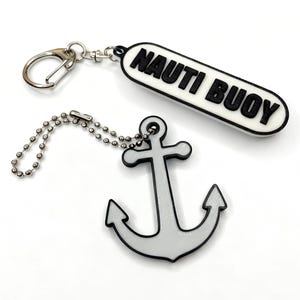 Personalized Boat Name Keyring, 3D Printed Anchor Keychain