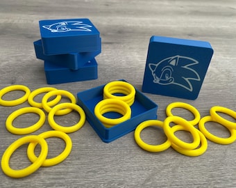 Sonic Themed Rings, Kids Party Favours, Table Decorations, Gift box