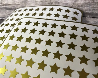 120x 12mm Star Stickers - Choice of Colours - Vinyl Stickers - Kids Reward Merit Chart Decals Star