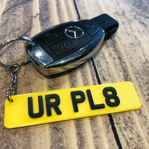 Personalised Keyring Number Plate License Plate Keyring Unique Gift image 2