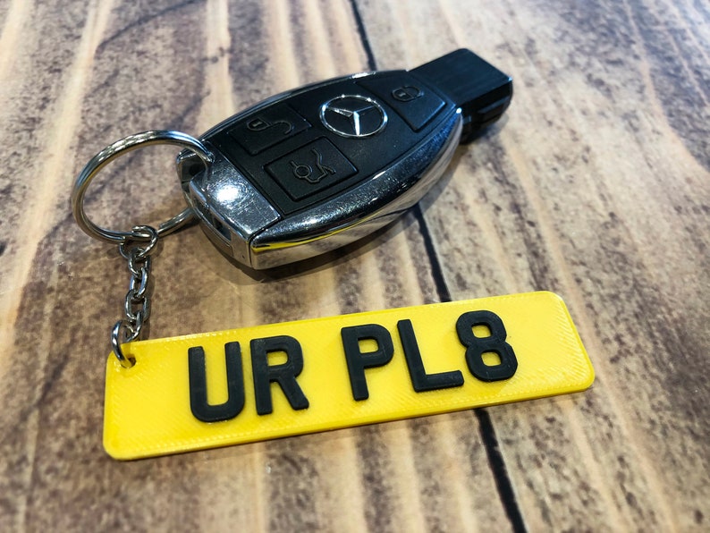 Personalised Keyring Number Plate License Plate Keyring Unique Gift image 2