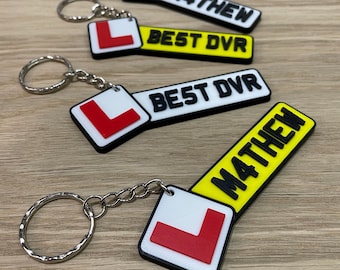Personalised Learner Driver Keyring: New Driver Gift