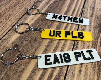 Personalised Keyring Number Plate License Plate Keyring Unique Gift