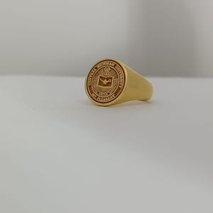 Michigan State University Ring ,Personalized University Logo,Sterling Silver 925,Gold,Gift for Family,All University Logos Can Be Engraved