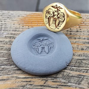 Family Crest Signet Ring, Ring Can Also be Used As a Seal,Special Gift for Loved Ones ,Valentines Day Gift, Handmade Signet Ring