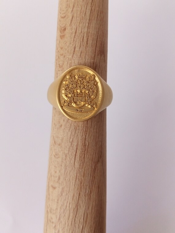 10k Gold Filled 21号 シグネットリング 10Kゴールド メンズ V