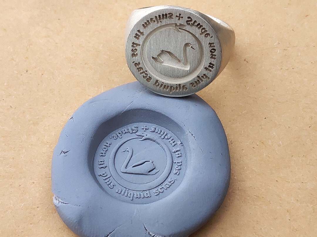 Family Crest Wax Seal Ring,personalised Seal Ring,925 Sterling Silver