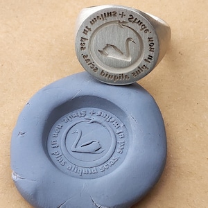 Family Crest Wax Seal Ring,Personalised Seal Ring,925 Sterling Silver Seal Ring,Gift Ring for Him,Graduation Seal Ring,Signet Seal
