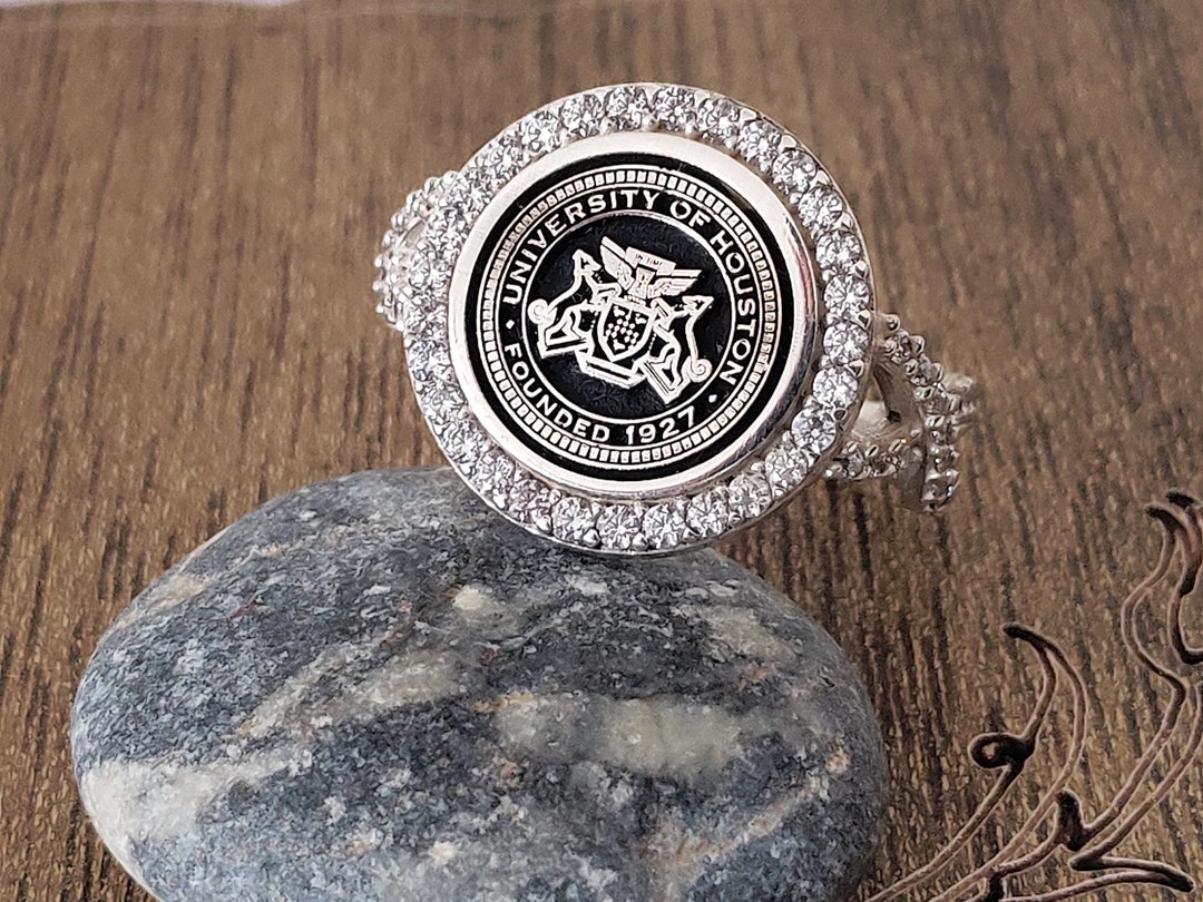 University of Houston Ring,graduation Ring With Stones,birthday Gift
