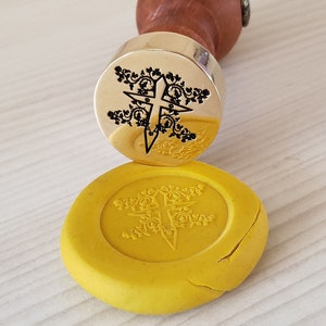 Wax seal Ring,Family Crest Seal,Christmas Gift,Personalised Family Crest Seal,Brass Seal,Handmade Custom Seal,Ivy seal