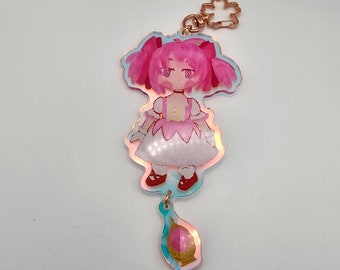 Madoka Kaname + soul gem "puella magi madoka magica"  acyclic Keychain