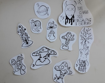 10pcs pack of stickers!