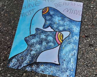 Beautiful Mind Art Print, Funky Home Decor (8x10)