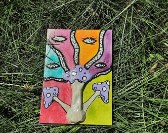 3D Mushroom Painting w/ Eye-catching Colors & Patterns